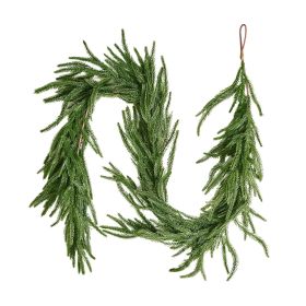Faux Norfolk Christmas Garland 5Ft Artificial Greenery Xmas Decor for Fireplace