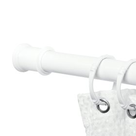 Adjustable Tension Shower Curtain Rod for Small or Stall Showers, 27'-40", White
