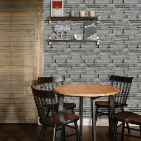 12 Pcs/Set Irregular Color Blocked Wood Grain Peel And Stick Wallpaper PVC Water Resistant And Oil Proof Hanging Decorative Tiles For Kitchen Bat (PCS: 24MW003)